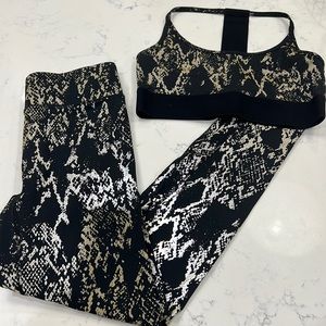 Noli Reflective Activewear Leggings and Sports Bra Set (S leggings M bra)